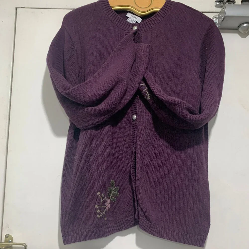 VINTAGE NORTHERN REFLECTIONS EMBROIDERED SWEATER CARDIGANS SIZE L - Picture 4 of 11